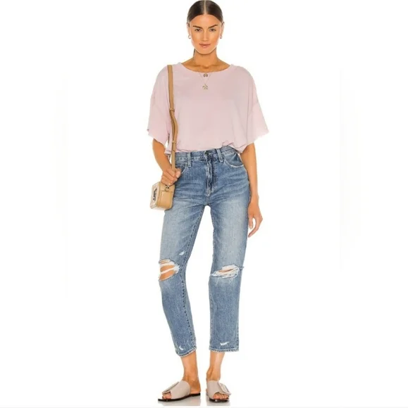 NWT Pistola Presley High Rise Relaxed Roller denim Jeans Anthropologie - Picture 3 of 11